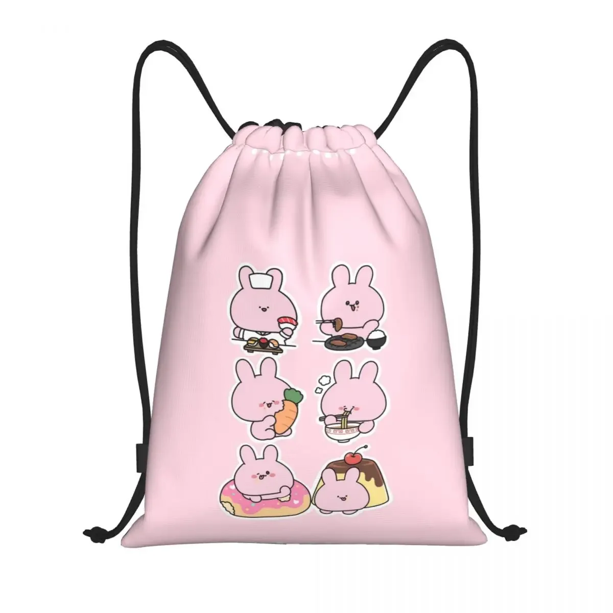 

Custom Cartoon A-Asamimichans Drawstring Bag Men Women Foldable Sports Gym Sackpack Training Storage Backpacks