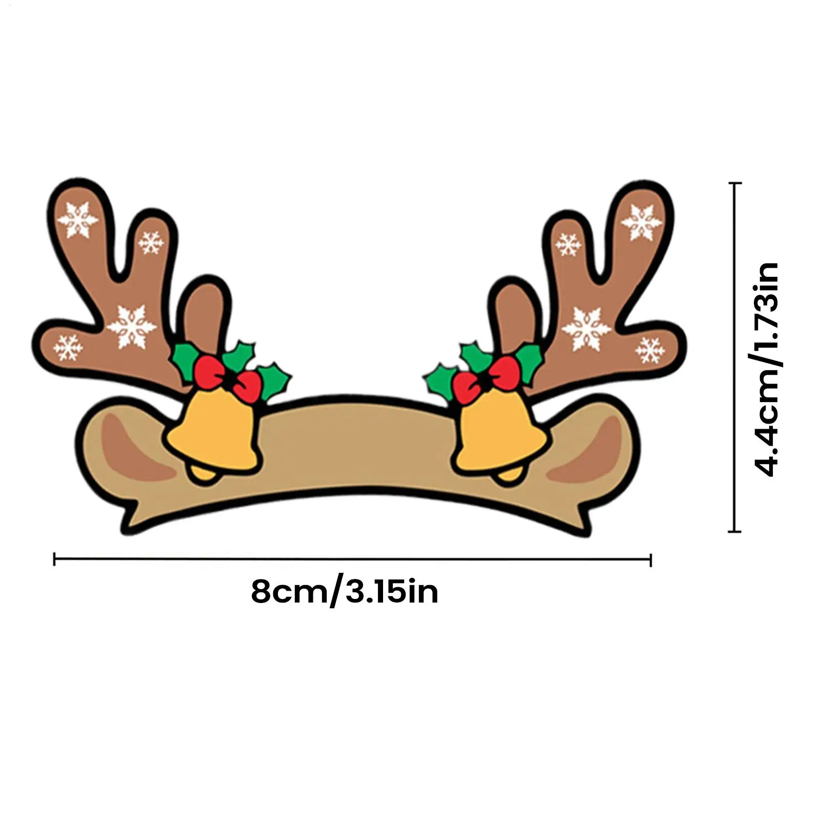 ل تسلا نموذج 3/y عيد الميلاد قبعة سيارة ملصق ذاتية اللصق مقاوم للماء احتفالي سانتا قبعة قرن الوعل ملصق مائي عطلة لوازم #5