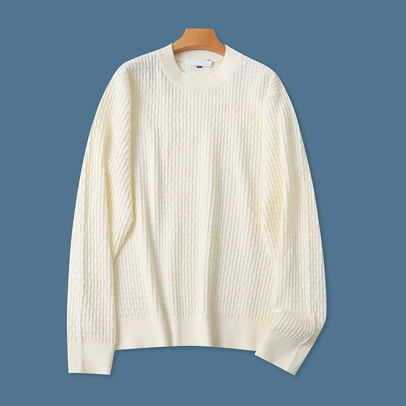 

Осень-зима женский вязаный свитер круглый свободный для похудения приятный для кожи повседневный теплый длинный свек из полиэфирного волокна для поездок на работу...