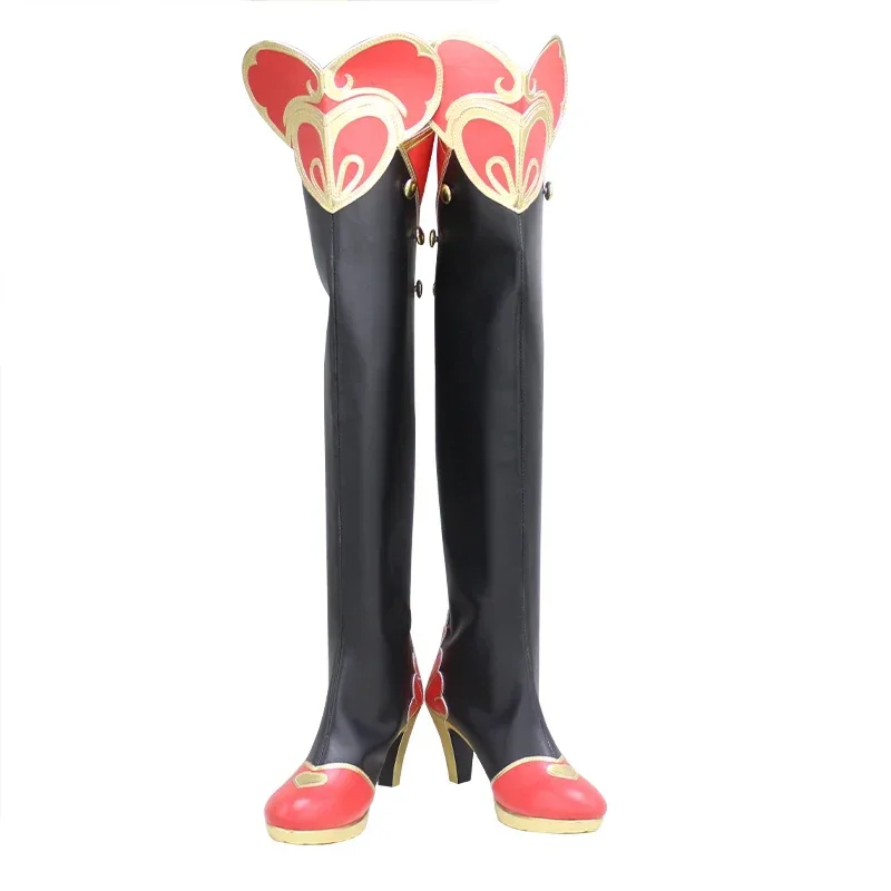 Riddle Cosplay Shoes Game Twistedd Wonderlandd High Heel PU Leather Shoes Custom Made Halloween Carnival Boots Cosplay Props