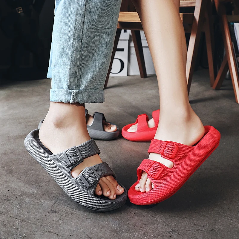 Heren casual antislip dia's zomer massage slippers badkamer strand slipper mode zachte zool vrouw sandalen schoenen slippers