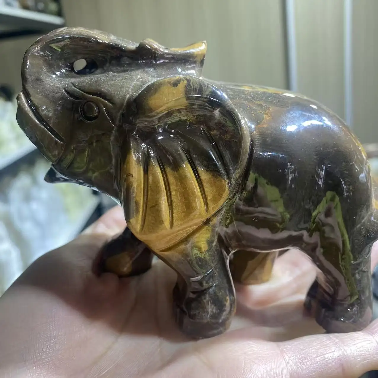 Natural Various Mixed Crystal Quartz Carvings Of Elephants, With Healing Properties, For Home Decoration, Demagnetizing Ornament
