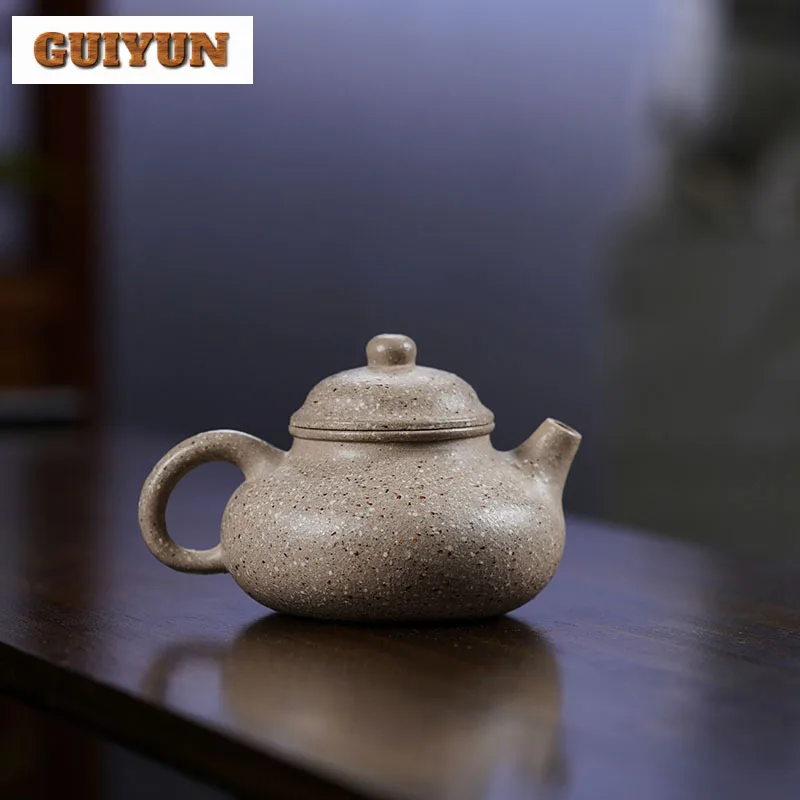 240ml Exquisite Yixing Purple Clay Teapots Handmade Open Sky Pot Raw Ore White Jade Segment Mud Kettle With Filter Zisha Tea Set