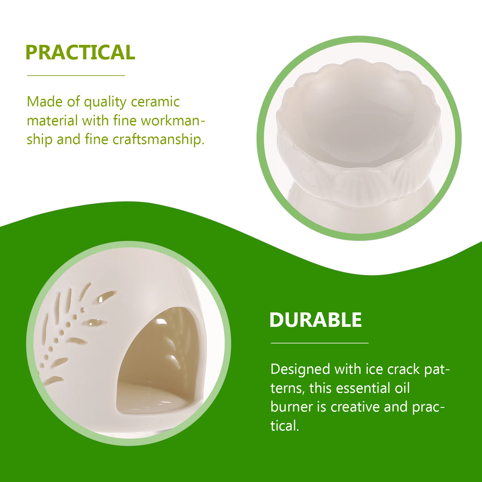 

Ceramic Essential Oil Burner Hollow Design Aromatherapy Aroma Diffuser Tealight Holder Decorative Incense Burner Home