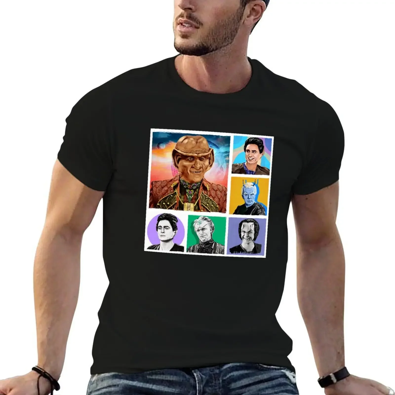 Trekkery Jeffrey is All the Aliens Collage T-Shirt customs design your own tees fruit of the loom mens t shirts