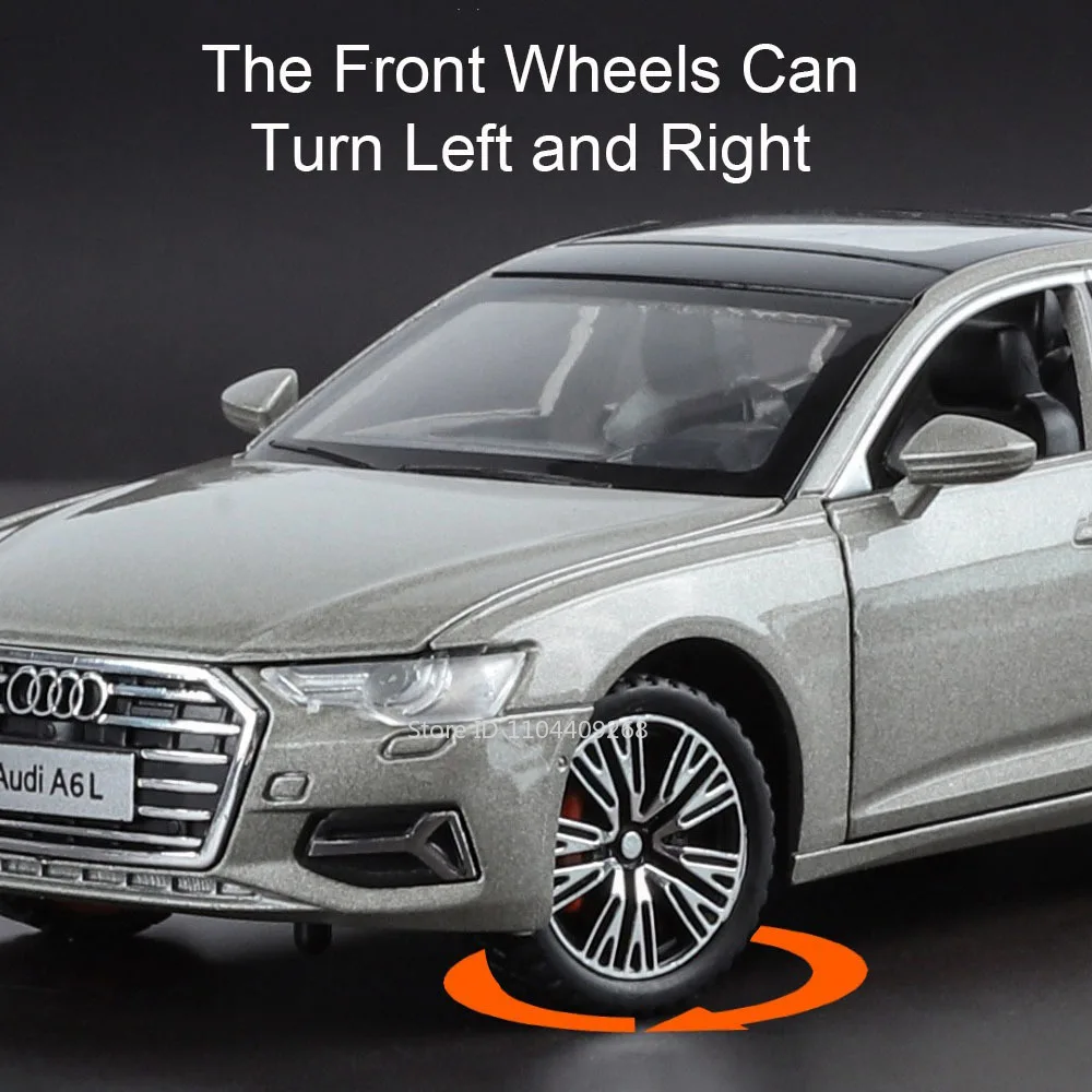 مقياس 1:32 A6L RS7 لعبة مجسمة للسيارة الأبواب مفتوحة ضوء الموسيقى التراجع Supercar سبيكة الجسم نماذج السيارات الأولاد هدايا عيد الميلاد