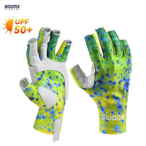 Booms Fishing FG2 Guanti da pesca Protezione solare Guanti senza dita per uomo Donna Pesca Canottaggio Kayak Escursionismo Corsa Ciclismo