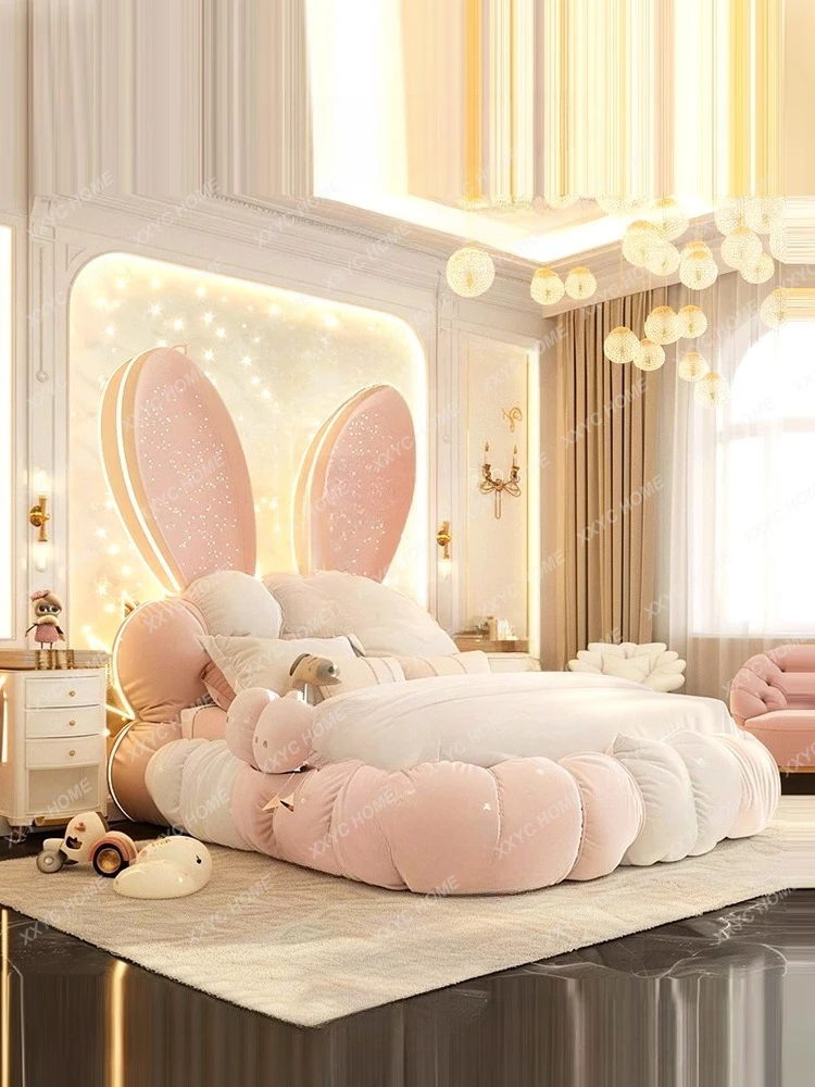 سرير مفرد للفتيات والأطفال من Homestay، سرير غرفة نوم وردي لطيف