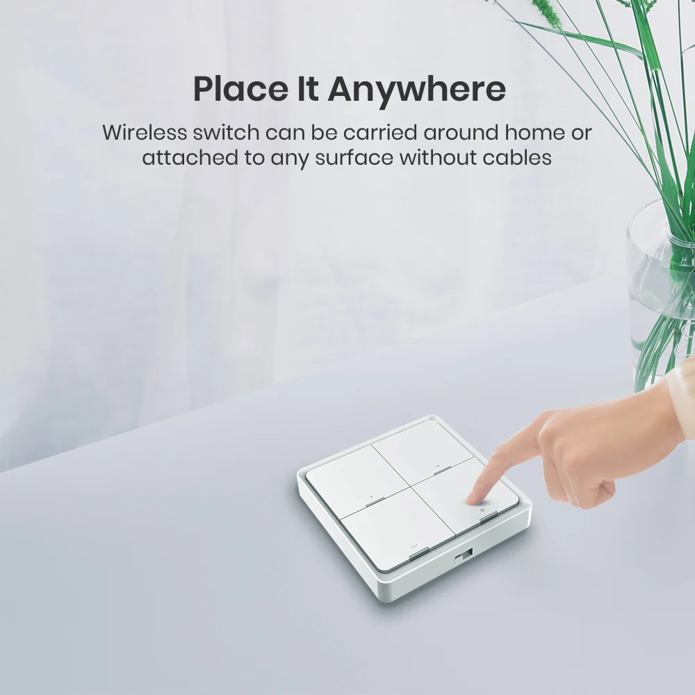 BroadLink สมาร์ท 4 GANG สวิทช์ไฟ Fastcon Smart Home Automation รีโมทคอนโทรลสวิตช์ฉาก Alexa Google SC4B4