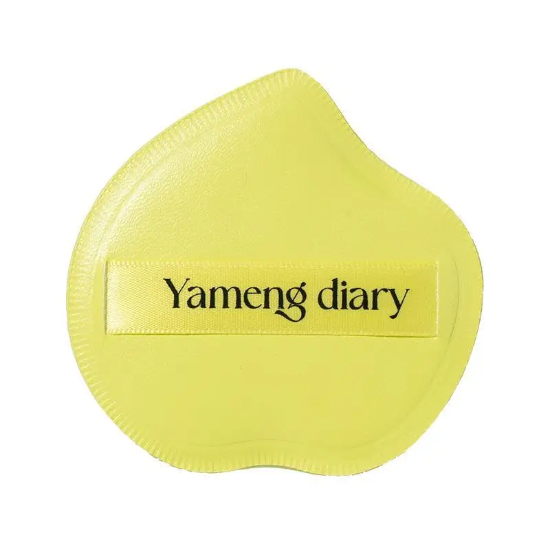 New 2 Pieces Mango-shaped Marshmallow Powder Puff Wet And Dry Dual-use Soft & Skin-friendly Makeup Sponge
