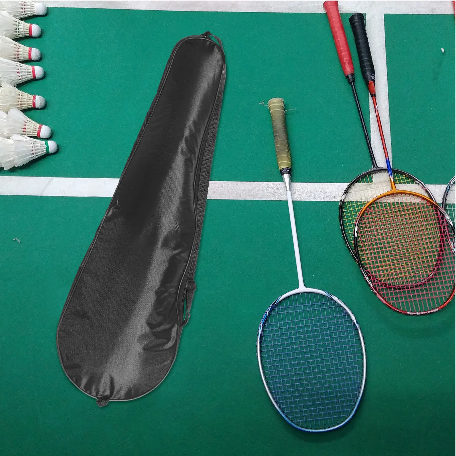 

High-Quality Badminton Racket Bag Fine Workmanship Design Comfortable Grip Reusable Racket Storage Pouch Sports