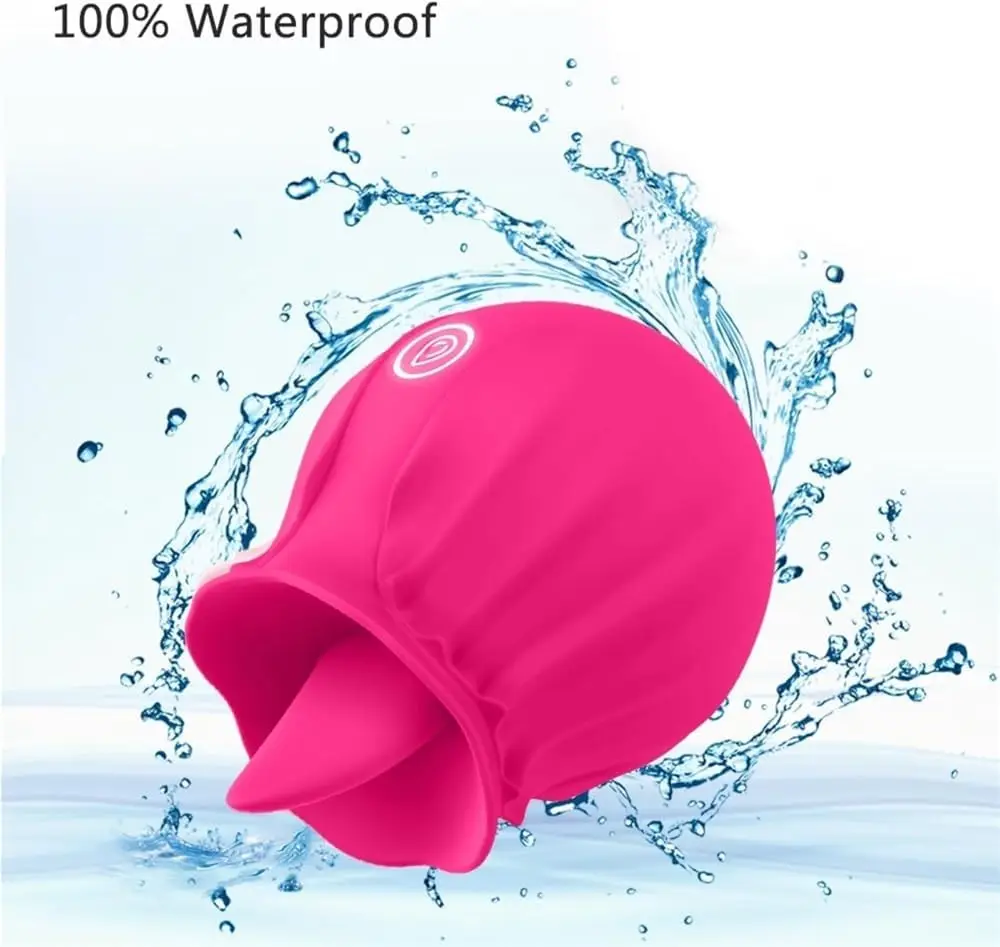 Rose Shape Tongue Vibrator for Women, G-Spot Clitoral Massager, Rechargeable Adult Sex Toy for Her, Couples Pleasure Toy Gift view 5