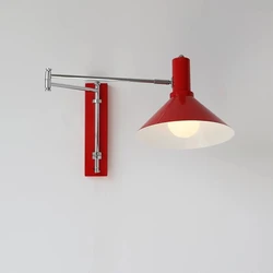 White Red E27 Wall Lights Vintage Plug Rotatable Bedside Bedroom Foyer Hotel Room Sconce American Retro Reading Lamp