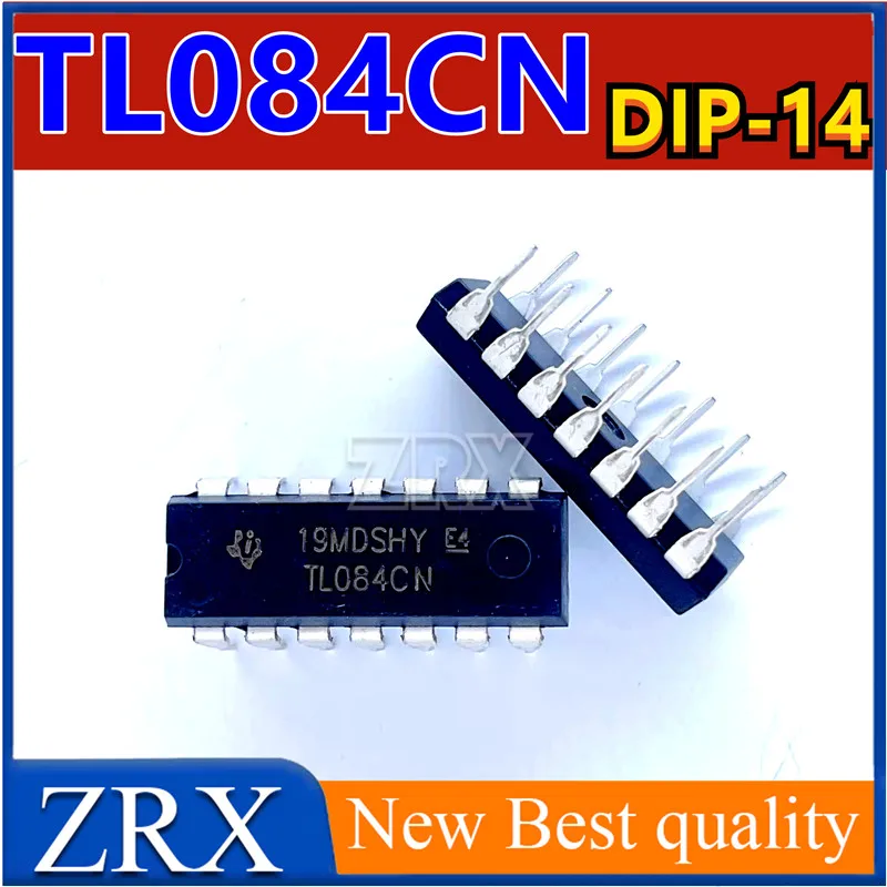 

10Pcs/Lot New TL084 TL084CN DIP-14 pin inline four way operational amplifier JFET linear buffer