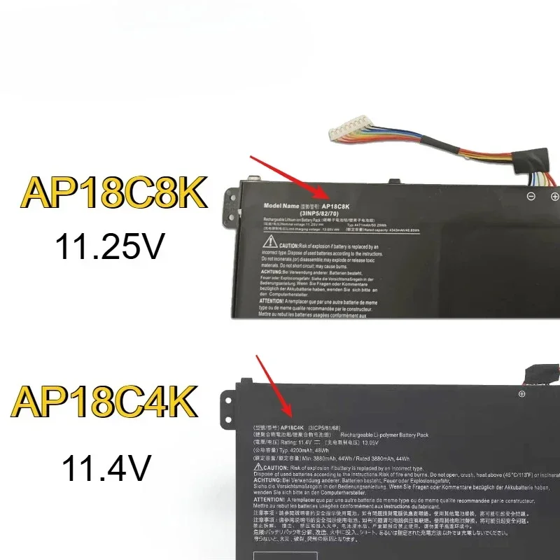 

New AP18C8K AP18C4K Laptop Battery for Acer Aspire 5 A514-52G,A514-54 A515-56 A515-44 SPIN 3 SP314-54N SWIFT SF314-57G P2 TMP215