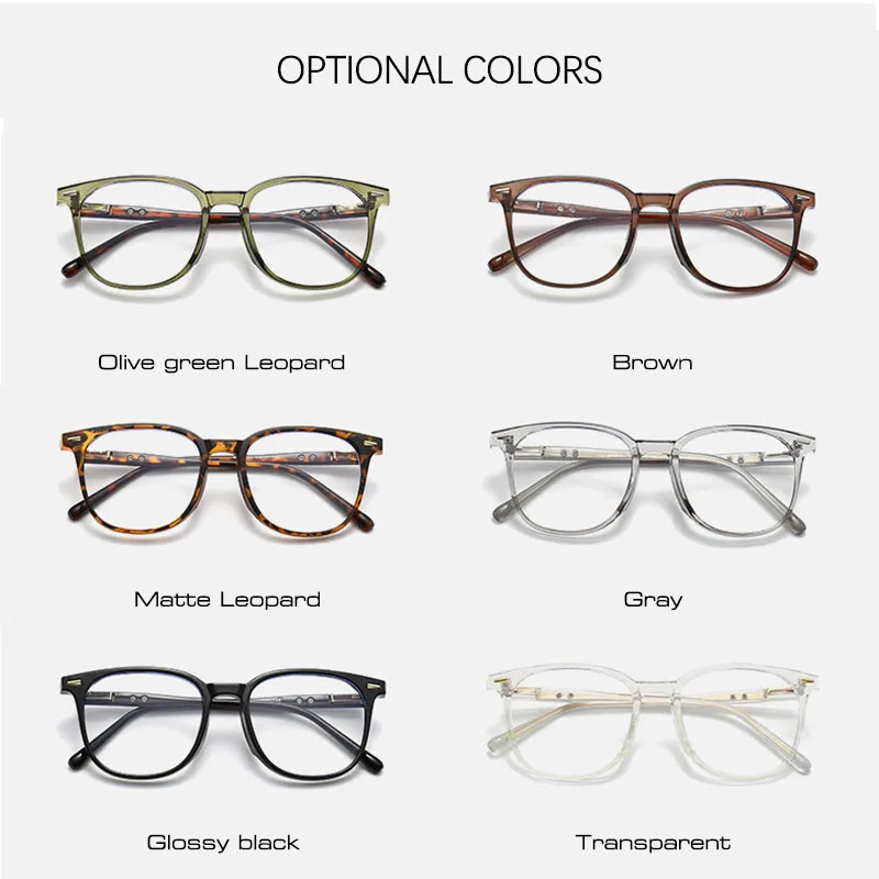 SHAUNA خمر TR90 النساء مكافحة الضوء الأزرق إطارات النظارات Ins شعبية المسامير الرجال مربع الإطارات البصرية #6