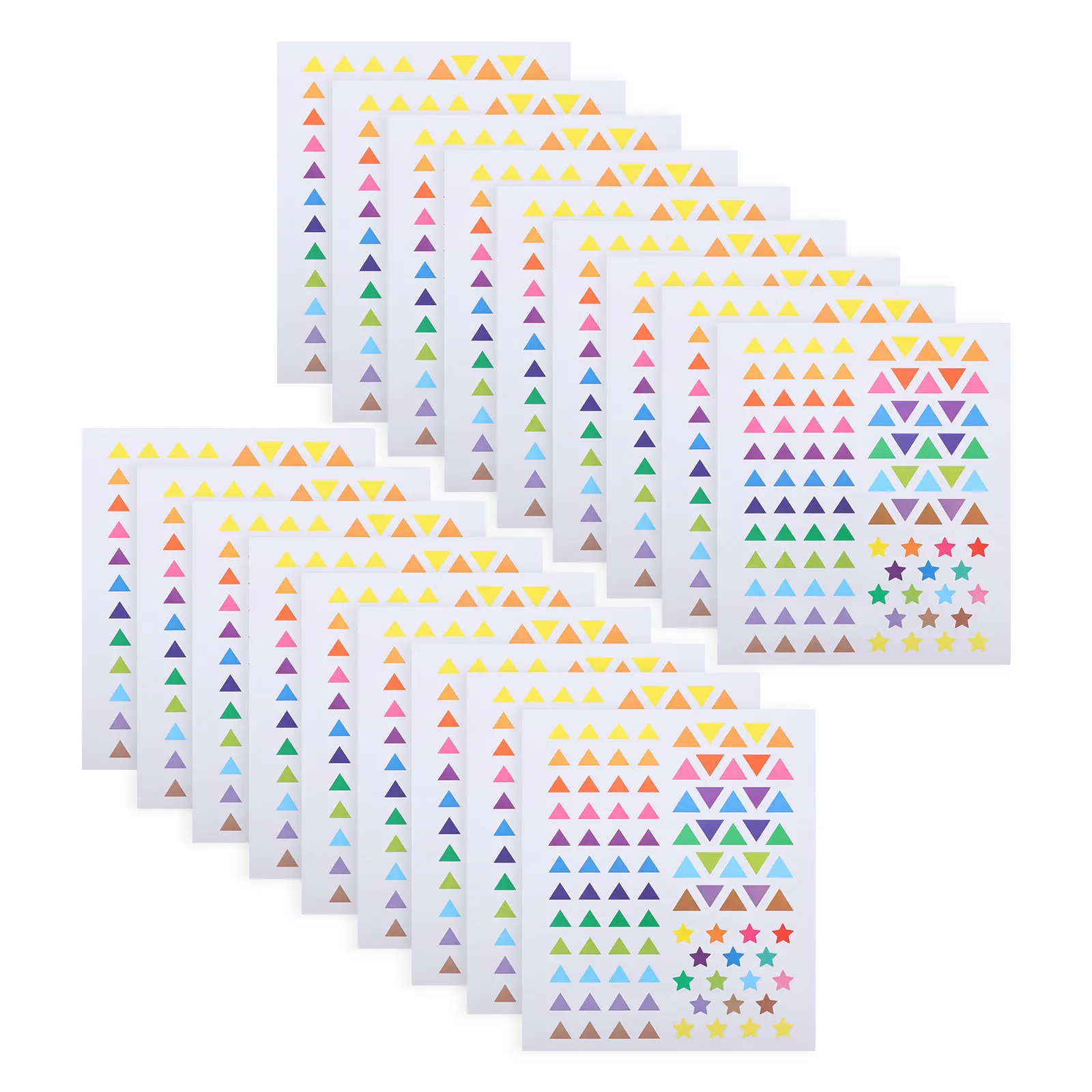 30-sheets-position-marking-stickers-triangle-and-heart-shape-labels-for-geography-projects-office-coding-stickers-classroom