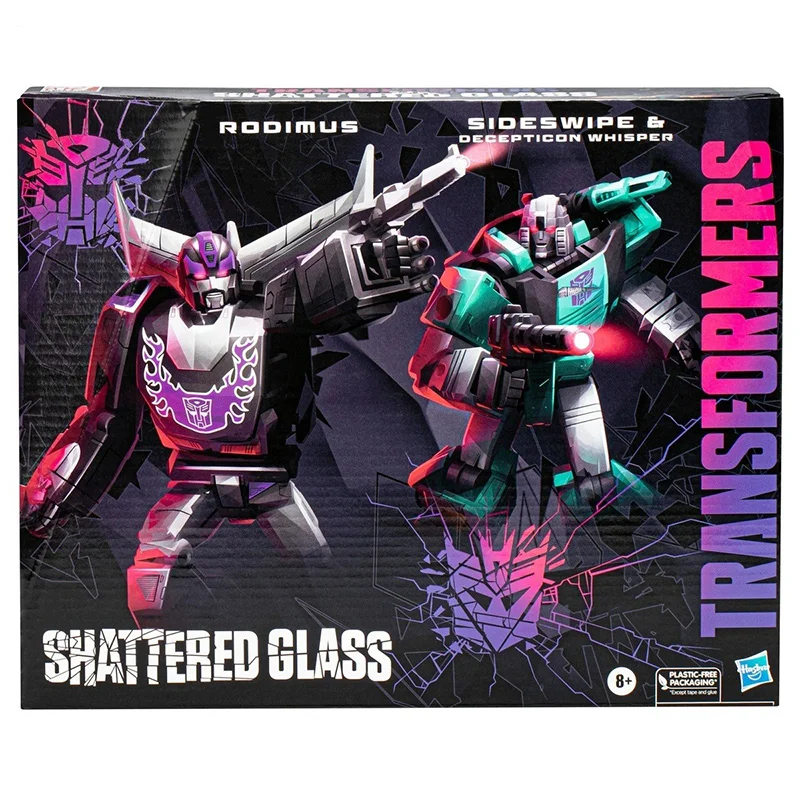 Hasbro Transformers Shattered Glass Rodimus & Sideswipe Whisper Anime Original Action Figure Model Toy Birthday Gift Collection