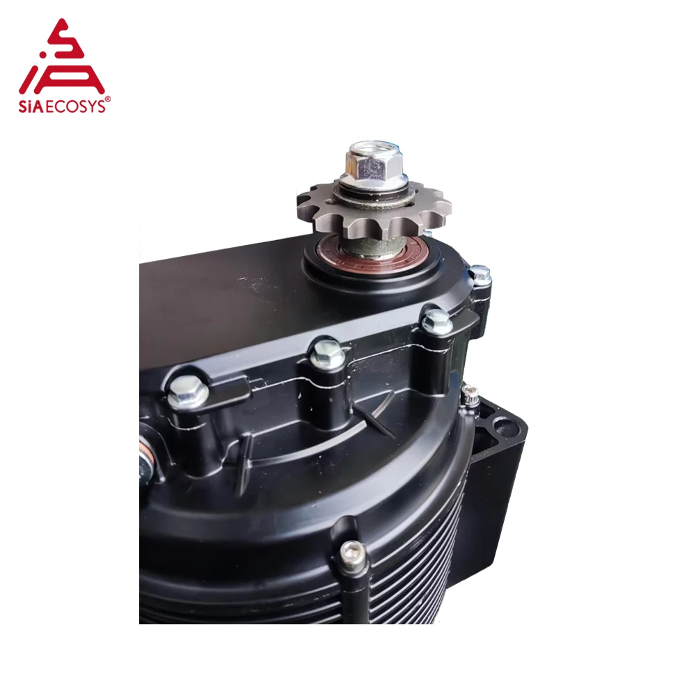 QSMOTOR QS165 60H 12kW IPM PMSM محرك متوسط مع علبة تروس 1:2.37 وجهاز تشفير ضرس 14T ونوع القاعة #4