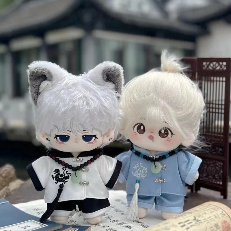 ผ้าฝ้าย 20 ซม.ตุ๊กตาเสื้อผ้าจีนโบราณสไตล์สี่ Big Beasts ชุด Non-Attribute Kawaii ตุ๊กตาชุดสําหรับสะสมตัวเลข