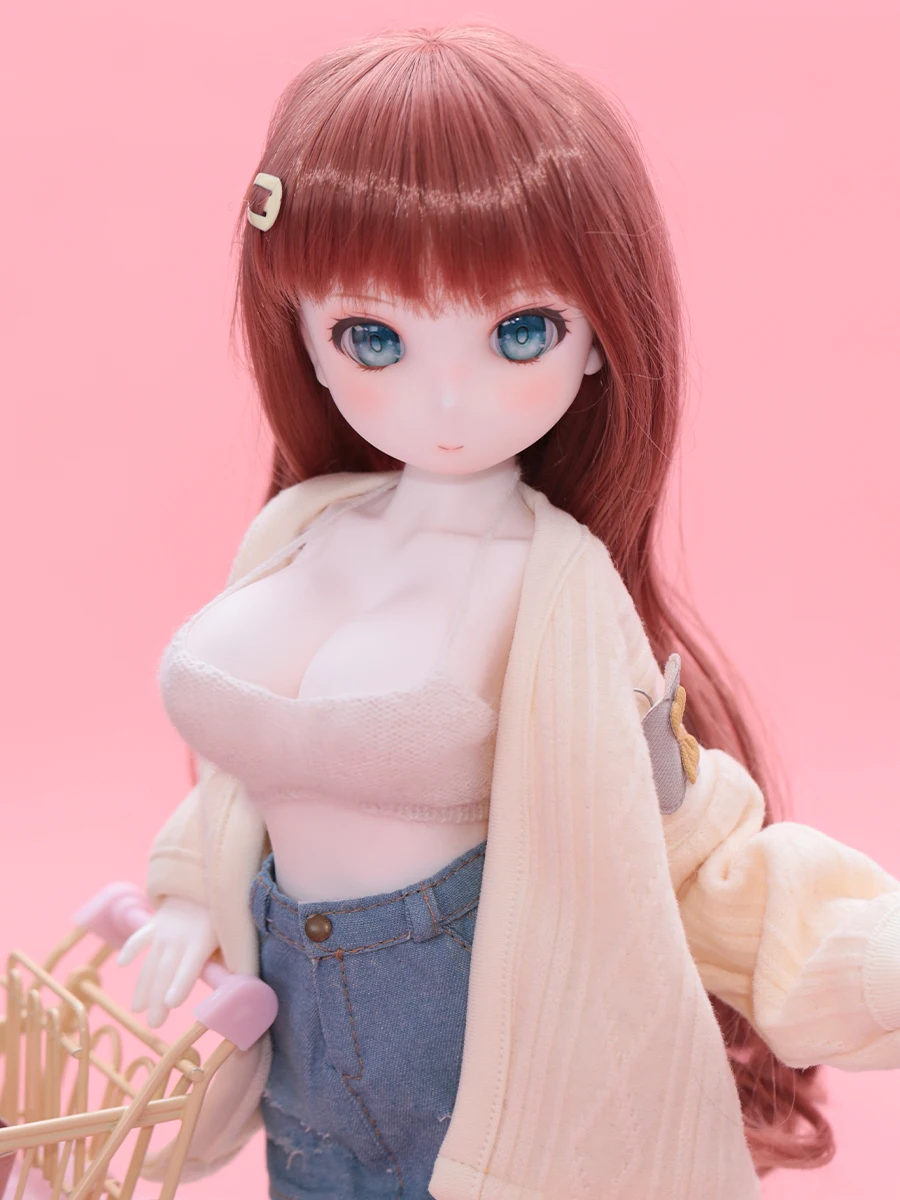 New sd bjd doll legitimate DORA 1/4 girl humanoid large chest secondary joint toy Resin Nude baby spot makeup