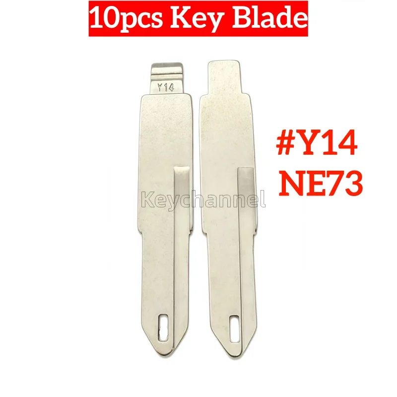 

10pcs NE73 Car Flip Key Blade Y14 KD Key Blank Flip Remote Spare Key for Renualt Clio Peugeot 206 406 for KD KEYDIY Xhorse VVDI
