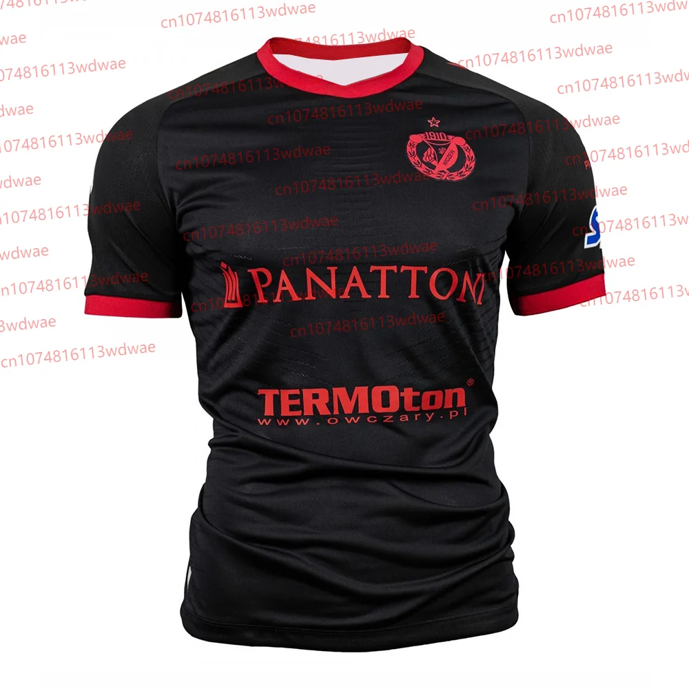 بولندا تي شيرت للرجال الصيف في الهواء الطلق كرة قدم رياضية جيرسي البولندية كرة القدم Wisła Piloock عدة المنزل جيرسي كيت المحملة #2