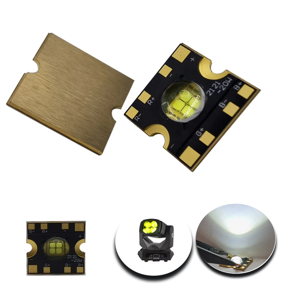 

25W High Power LED Stage Light LED beads DC12V 2A 4chip White High Luminous Light Emitting Diode For Moving Head Lamp Projector