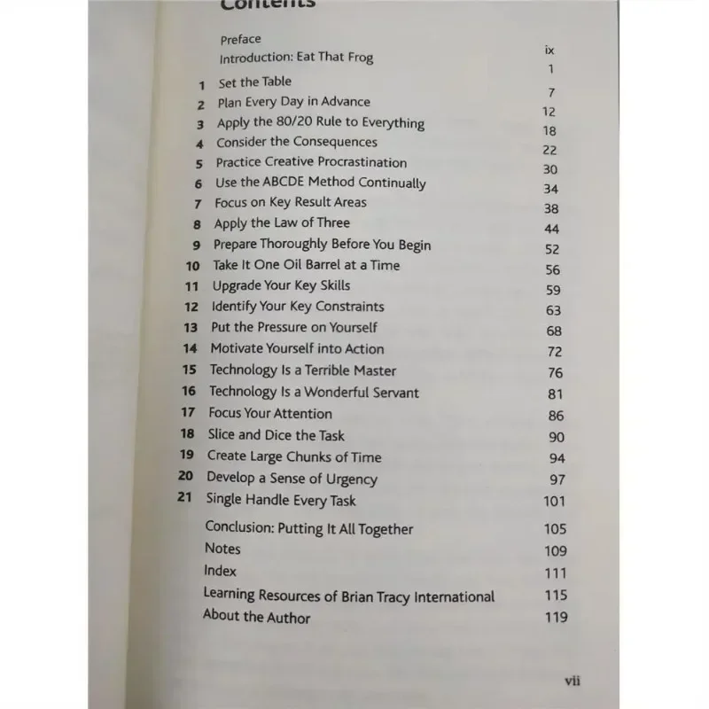 "Eat That Frog" Regras de Gerenciamento do Tempo para Parar a Procrastinação, Eficaz, Inglês, 21 Regras