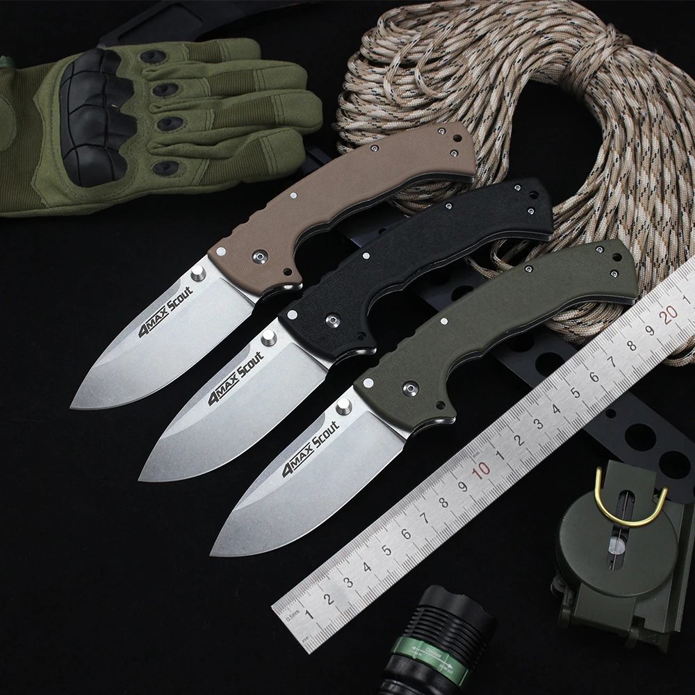 Portable Cold 62RQ Tactical Folding Knife AUS10A Steel Outdoor Survival Combat Knives EDC Hunting Self-defense Pocketknives Tool