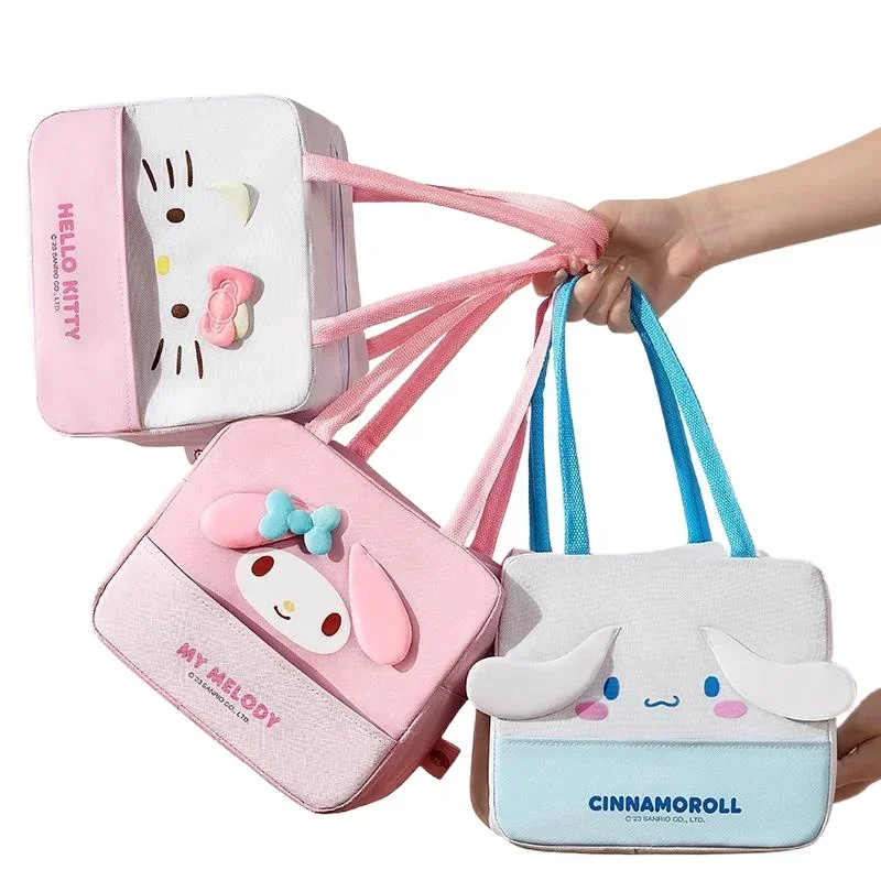 

Sanrio Hello Kitty My Melody Cinnamoroll Cute Kawaii Lunch Box Handbag Lunch Bag Aluminum Foil Thickened Insulated Bag Meal Bag