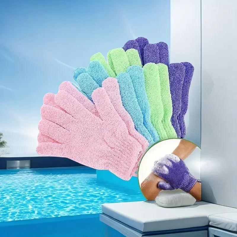 10pcs Exfoliating Gloves for Smooth Skin - Removes Dead Skin Cells, Bumps, and Ingrown Hairs, Gentle Body Scrub and Shower Glove