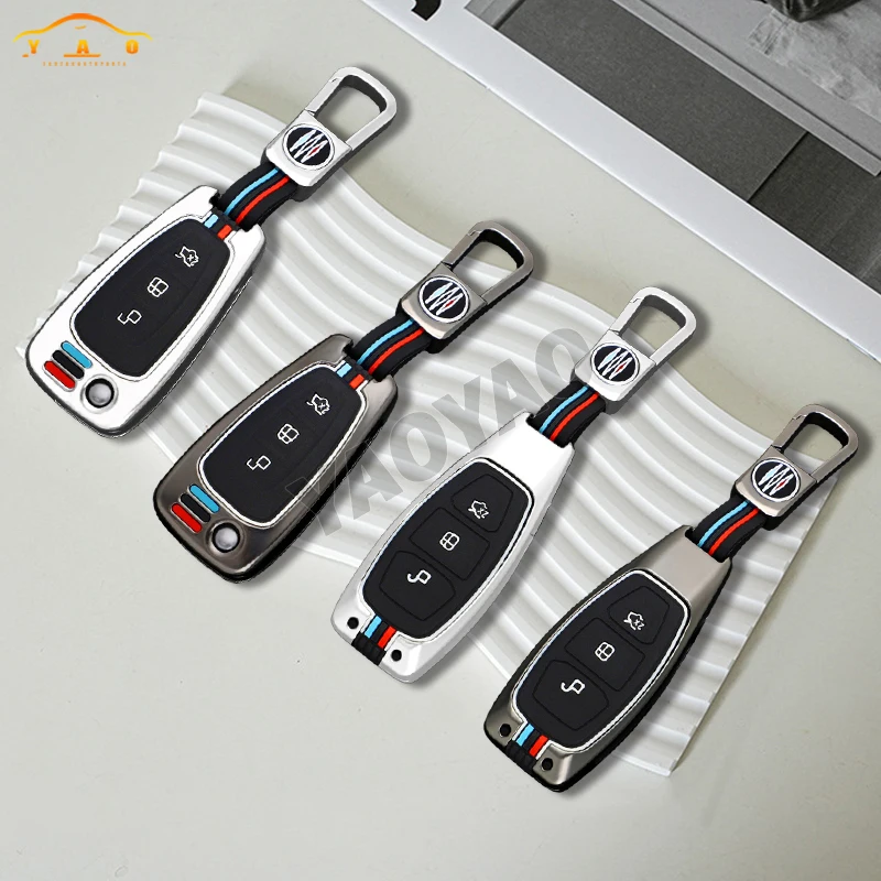 Zinc Alloy Car Remote Key Case Cover For Ford Focus 3 4 ST Mondeo MK3 MK4 Fiesta Fusion Kuga Ecosport