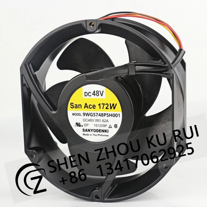 New Sanyo cooling fan 48V 1.62A 17251 Axial flow inverter Waterproof silent 9WG5748P5H001