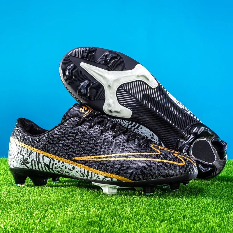 

Double Star FG Long Studs Football Cleats Men's Professional Outdoor Grass Soccer Shoes Training Non-slip Sports Sneakers
