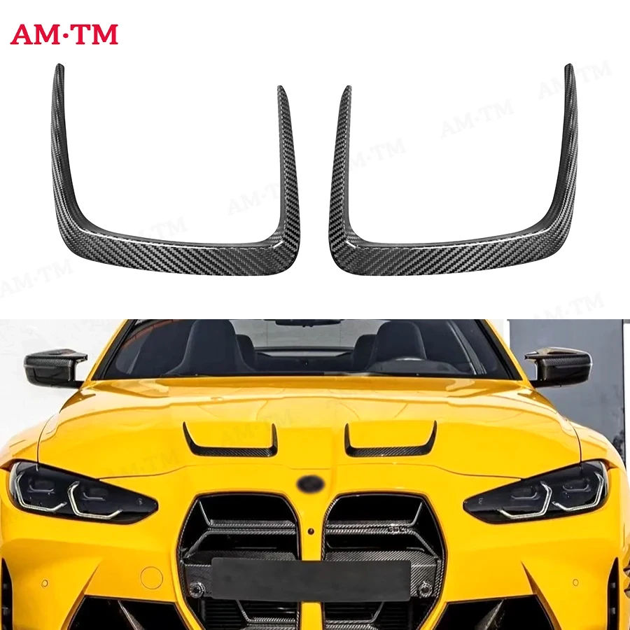 ل BMW G80 M3 G82 G83 M4 2021 + سيارة الخارجي محرك المخرج غطاء محرك السيارة ديكور أجزاء صالح ألياف الكربون هود تنفيس الزخارف طقم الجسم