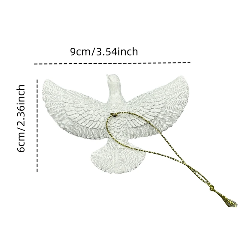 حمامة زخرفة Abs نابض بالحياة السلام حمامة قلادة ديكور موسمي ديكور المنزل للأطفال الأسرة الأصدقاء المنزل #6