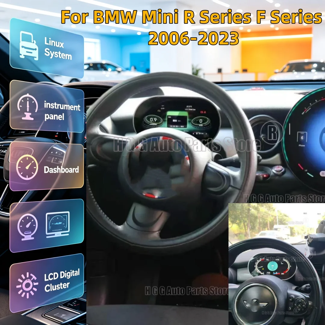 For BMW Mini R Series F Series 2006-2023 Digital Virtual Cockpit Instrument Gauge Cluster Dashboard Panel Speedometer Screen LCD