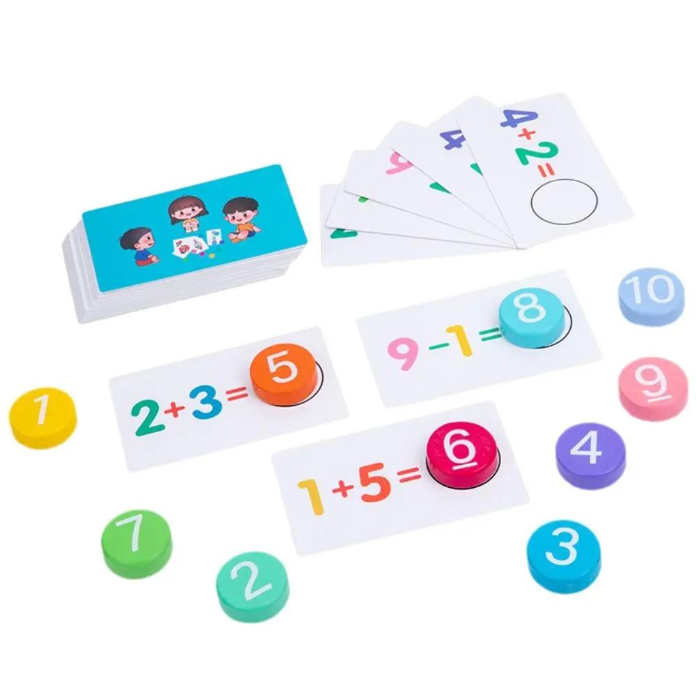 Cognitive Matching Kindergarten Mathematics Tools Montessori Addition Subtraction Operation Wooden Matching Puzzles Educational