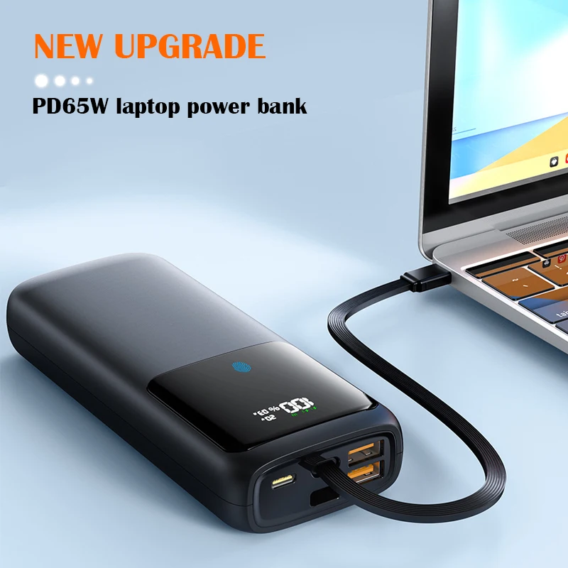

NewtiPower 20000mAh Power Bank Portable PD65W Fast Charging Mobile Phone External Battery Powerbank For Phone Laptop Tablet Mac