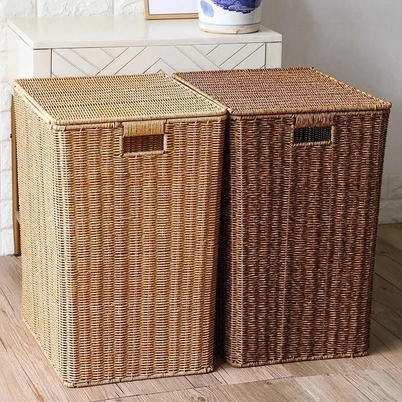 

Корзина для белья в скандинавском стиле, корзина для хранения грязной одежды в ванной комнате, большой ящик для хранения в спальне с крышкой, стирка B