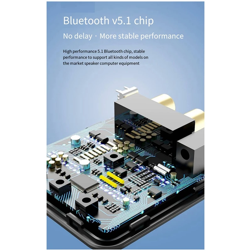 Receptor Qualcomm Bluetooth 5,1 a Aux/Rca, amplificador de Audio antiguo, reproductor de Audio inalámbrico, calidad de sonido sin pérdidas, fácil de usar
