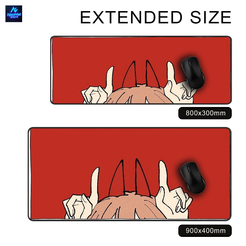 الطاقة بالمنشار رجل الحصير الكمبيوتر أنيمي ماوس الوسادة الأحمر الكمبيوتر الديكور Kawaii مكاتب اكسسوارات مكتب منصات كبيرة ماوس الوسادة للمكتب