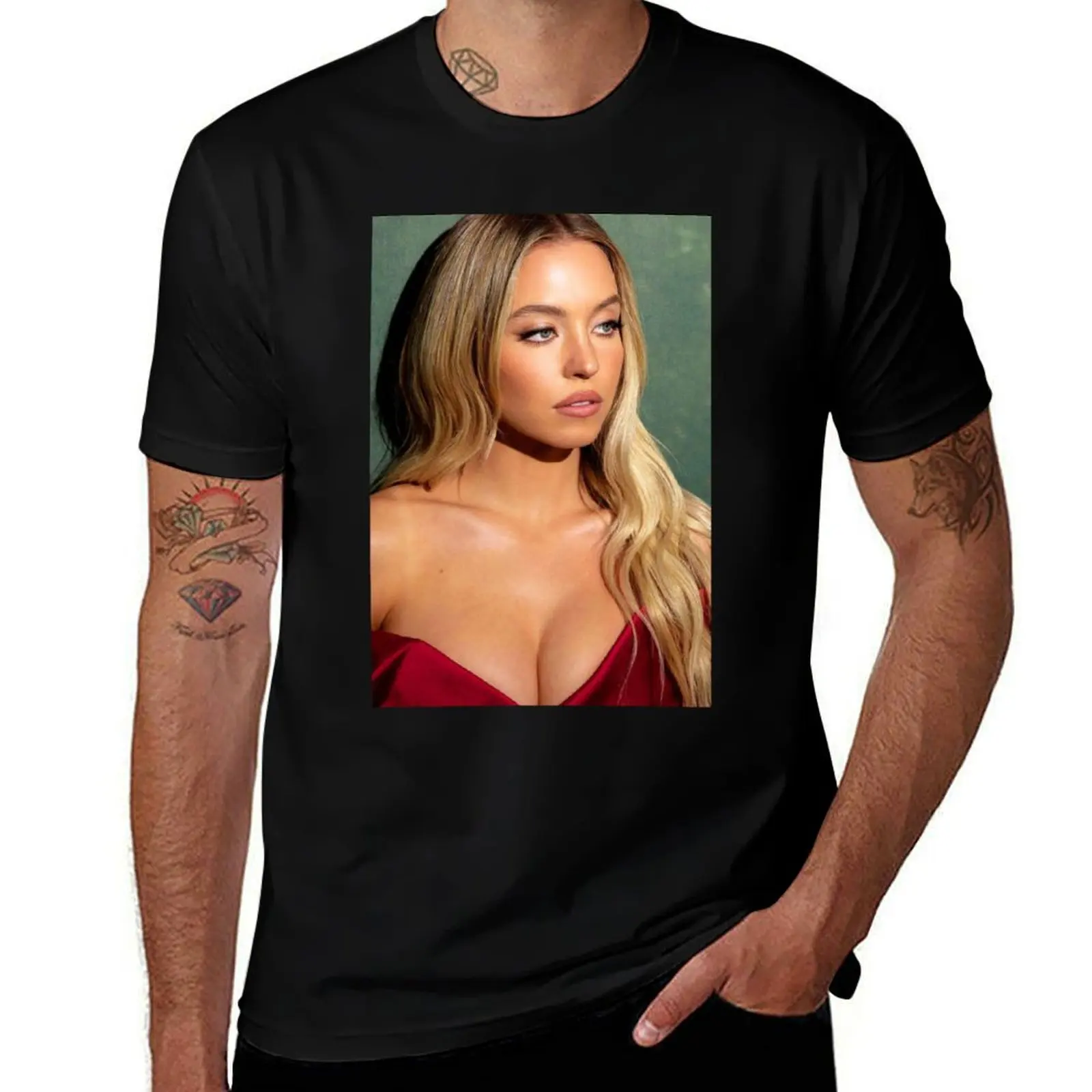 

Sydney Sweeney T-Shirt t shirt man designer man t shirts graphic t shirts for man pack cotton T-shirt
