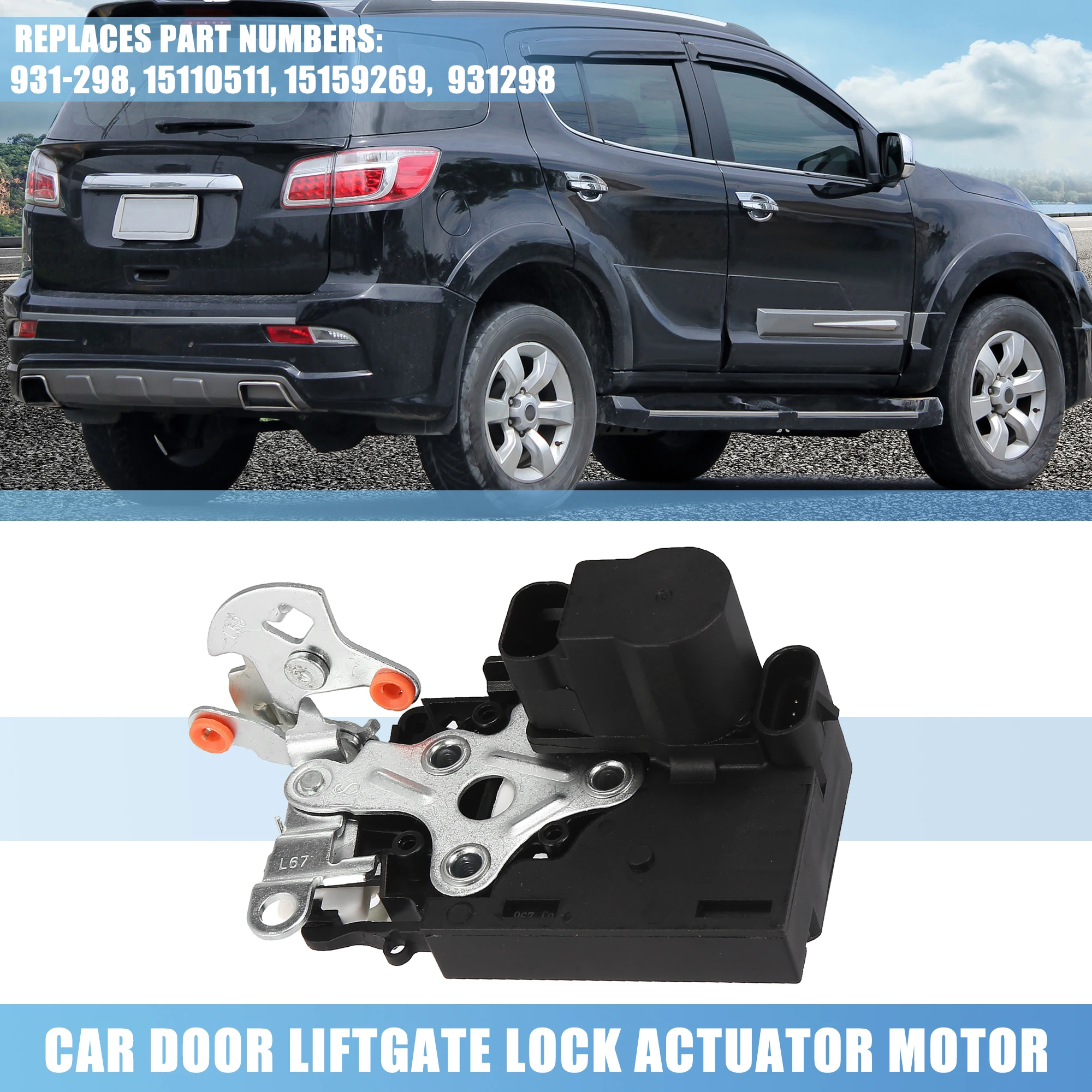 X Autohaux Car Rear Door Liftgate Lock Actuator Motor Trunk Latch Part 15110511/931298 for Isuzu for GMC for Chevrolet for Buick