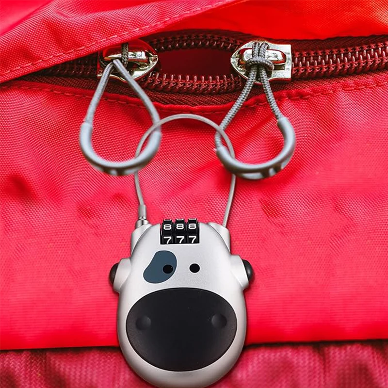 Cable Combination Lock Adjustable Cable Code Locks 3 Digit Combination Lock Security Wire Combo Steel Cable Locks