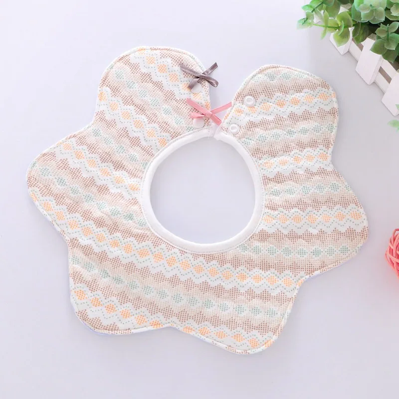 Baby Bibs 360 Degree Rotation 3 Layers Gauze Muslin Baby Kids Bandana Cloth Soft Newborn Infant Saliva Towel Baby Stuff 0-3T