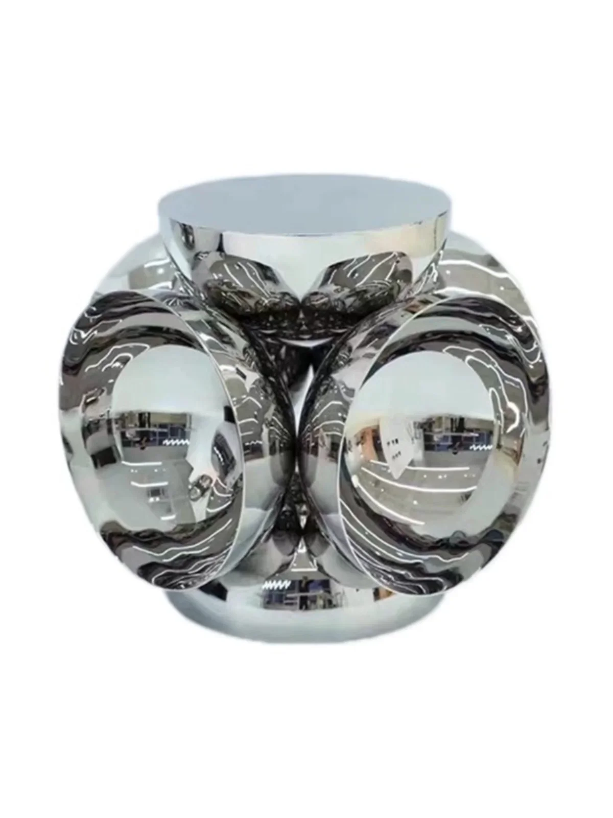 Mirror Stainless Steel Coffee Silent Wind Space Sense Art Table Sofa Corner Table Side Table