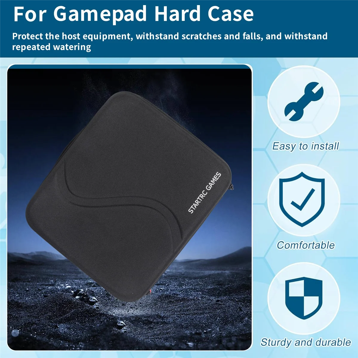 

New 3C- for 2 Game Console Bag Gamepad Controller Accessories Hard Case Storage Travel Suitcase Carrying Case A