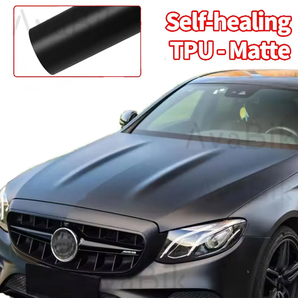 10/30/50CM X150CM Auto-Aufkleber Mattschwarze TPU TPH PPF Folie Selbstheilende TPU Auto Mattschwarze Lackschutzfolie